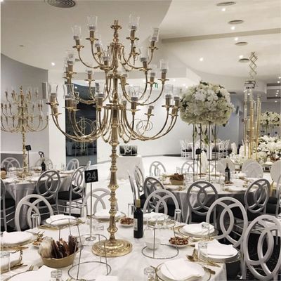 ZT-322 Modern design high quality 27 arms metal tall candelabras for wedding centerpieces