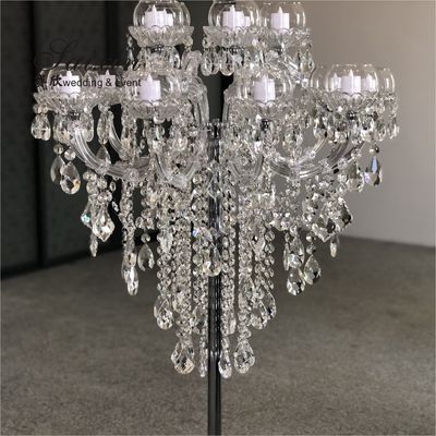 ZT-325 Gorgeous wedding table decoration crystal candle chandeliers