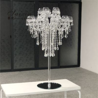 ZT-325 Gorgeous wedding table decoration crystal candle chandeliers