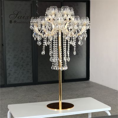 ZT-325 Gorgeous wedding table decoration crystal candle chandeliers