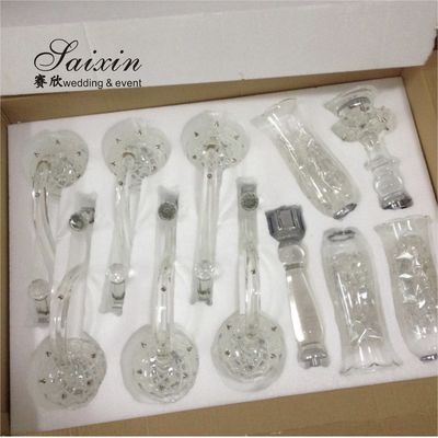 ZT-292 hot sale  tall floor standing decoration crystal candelabras for weddings