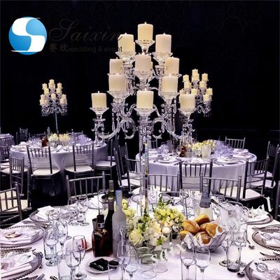 ZT-183 Gorgeous 17 arms wedding decor large candelabra votive candle holders