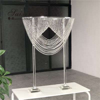 China manufacturer wholesale luxury Wedding centerpieces large crystal flower stands