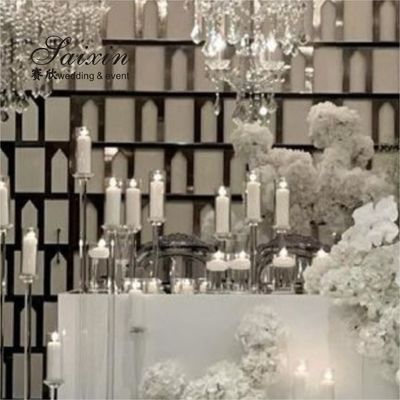 Saixin hot sale bling wedding decoration centerpiece set crystal candle holders