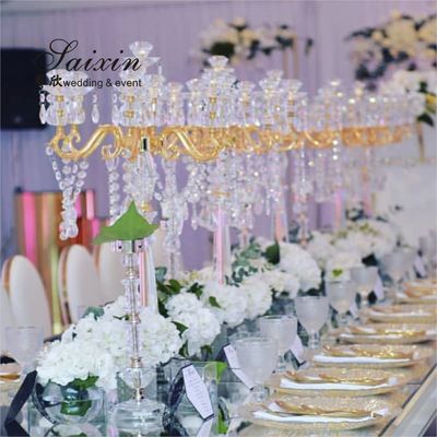 ZT-303B manufacturer wholesale 7 arms golden candelabras weddings table centerpieces
