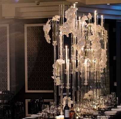 Hot selling Tall crystal candelabra  for wedding table centerpieces