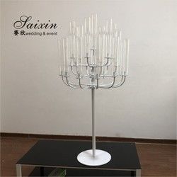 ZT-361B New design 25 arms black Metal candelabra for wedding table centerpieces
