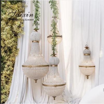 Shade Crystal Chandelier Lamp Decoration Wedding Event Stage 116cm