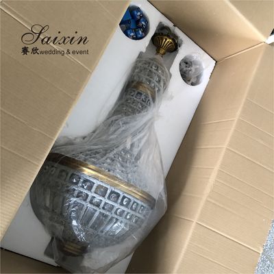 Shade Crystal Chandelier Lamp Decoration Wedding Event Stage 116cm