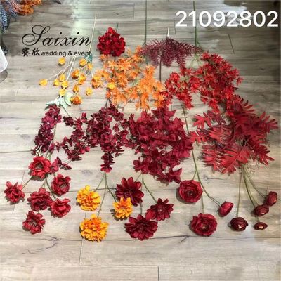 SX-F010 Wholesale high quality red Artificial flowers bouquet for wedding  arrangement