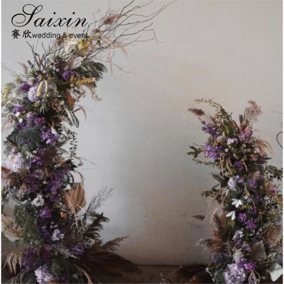 Wedding Decoration Backdrop Arch Set Cowhorn Door Wedding Artifical Flower Support Arch Backdrop
