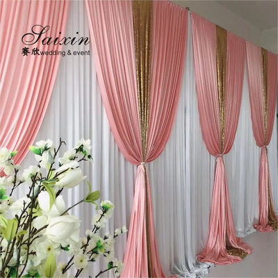 New Design Wedding Backdrop Party Decoration Curtains Cross Valance High Quality Wedding Backdrop