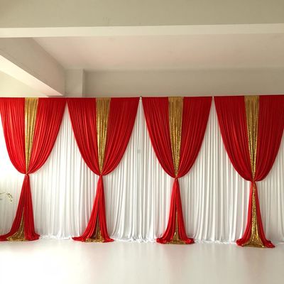 New Design Wedding Backdrop Party Decoration Curtains Cross Valance High Quality Wedding Backdrop