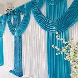 China manufacturer wholesale drape cloth curtains valance for wedding stage backdrop