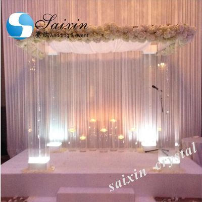 ZT-220H Wedding event decoration chuppah acrylic mandap pillars