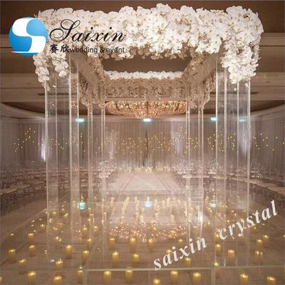 ZT-220H Wedding event decoration chuppah acrylic mandap pillars
