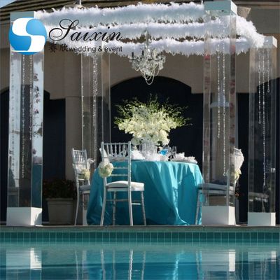 ZT-220H-2 Wedding event decoration gold silver mirror acrylic chuppah mandap
