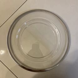 Gold Beaded Clear Acrylic Charger Plates Round Plate Gold Rim 33CM