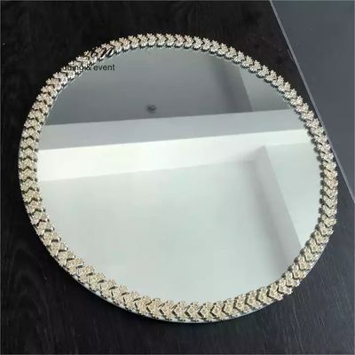 ZT-072  glass mirror charger plate for wedding table decoration