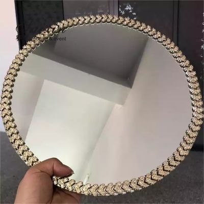 ZT-072  glass mirror charger plate for wedding table decoration
