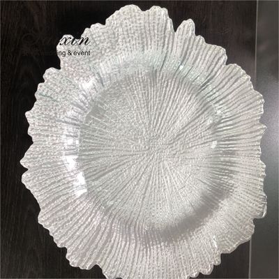 Gold Glass Charger Plate For Wedding Party Table Decoration