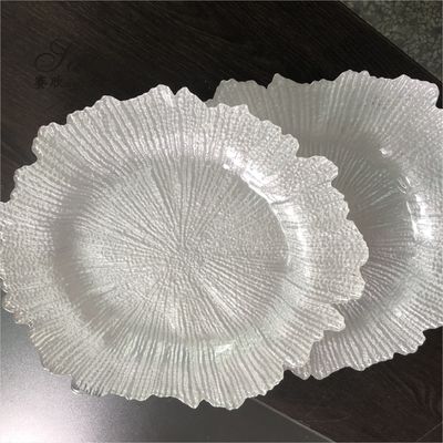 Gold Glass Charger Plate For Wedding Party Table Decoration