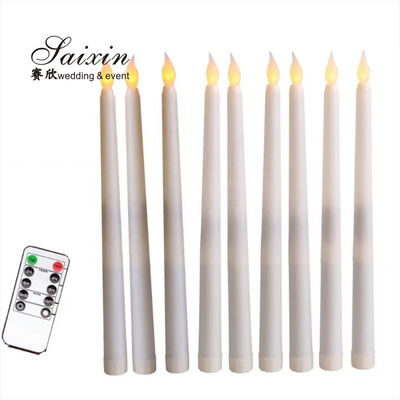 LED Taper Wedding Candles Centerpieces Decoration Remote Control Long
