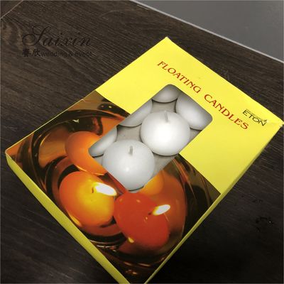 Hot sale 4.5cm real wax water activated floating candles for wedding decoration centerpiece candle holders