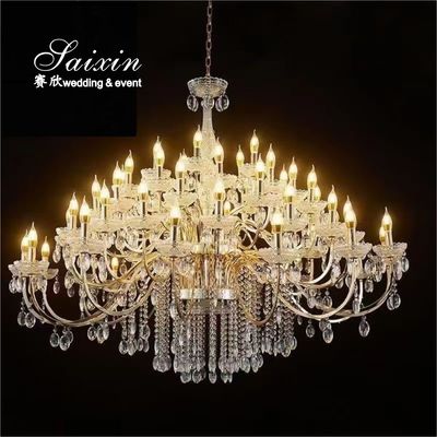 Factory Wholesale Large Metal Crystal Chandeliers For Wedding Decoration