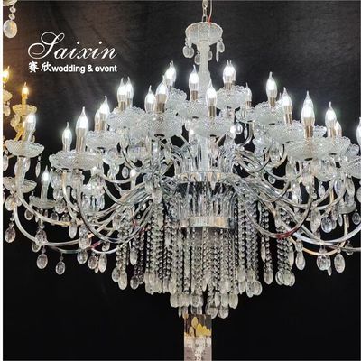 Factory Wholesale Large Metal Crystal Chandeliers For Wedding Decoration