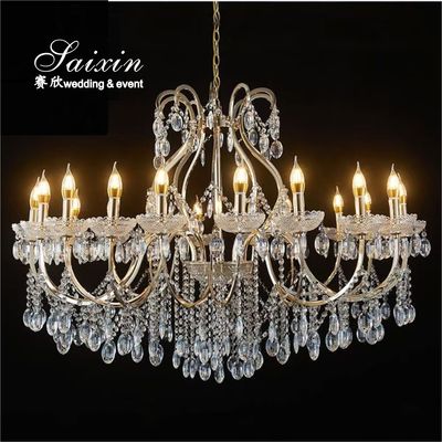 Factory Wholesale Large Metal Crystal Chandeliers For Wedding Decoration