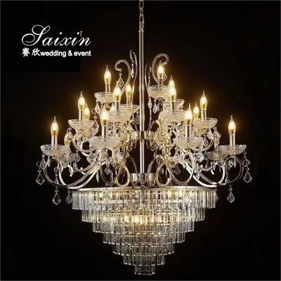 Factory Wholesale Large Metal Crystal Chandeliers For Wedding Decoration