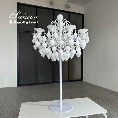 Gorgeous Wedding Decorative White Chandelier Candelabra For Centerpieces