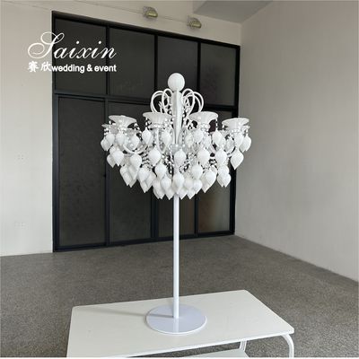 Gorgeous Wedding Decorative White Chandelier Candelabra For Centerpieces