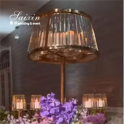 Gold Stand Crystal Shade Centerpieces For Wedding Centerpieces
