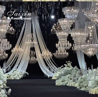 6 Lights Crystal Chandelier Lamp For Hotel Decoration