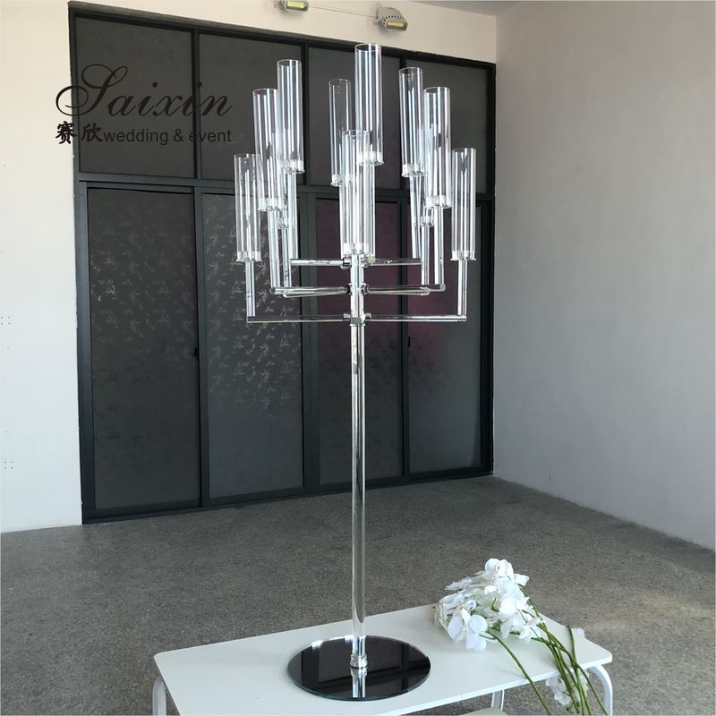 13 Arms Crystal Glass Candelabra Centerpiece Wedding 150CM