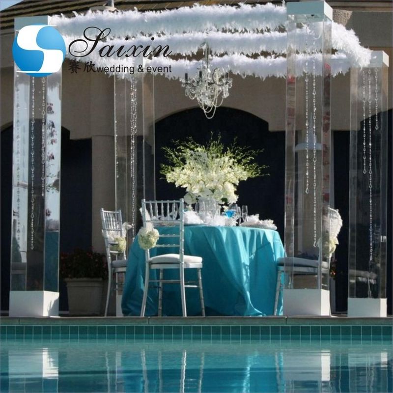 ZT-220H Wedding event decoration chuppah acrylic mandap pillars
