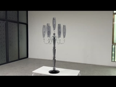 grote 7 armen kristal kandelaar chique rook grijs gekleurd voor bruiloft middelstukken