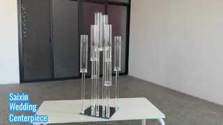 Fabriek direct goedkoper 8 armen kristallen kaarsen voor bruiloft middelpunt tafeldecoratie